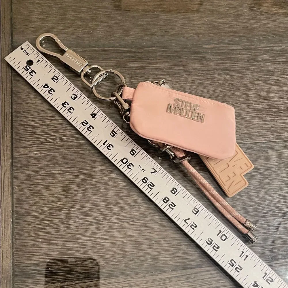 Steve Madden Blush Pink Keychain Set with Coin Purse  - Bag Charm